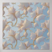 Translucent Iridescent Ivory Fabric Pattern Poster (Vorne)