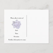 Translucent Lilac Succulent Save the Date Ankündigungspostkarte (Rückseite)