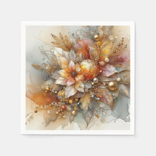 Translucent Orange Autumn Serviette (Vorderseite)