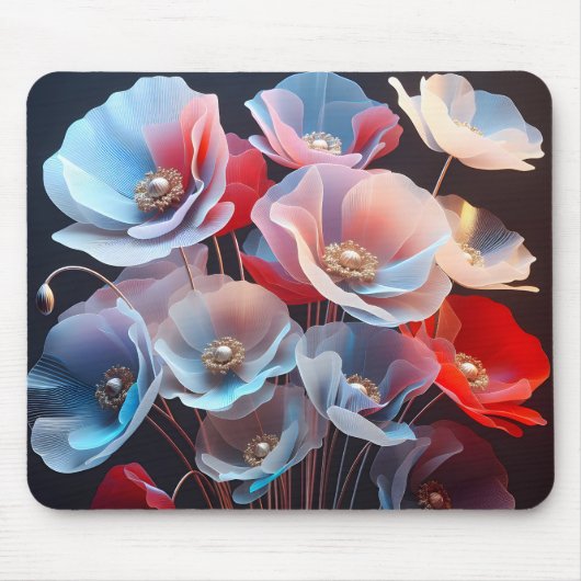 Translucent Poppies Mousepad (Vorne)