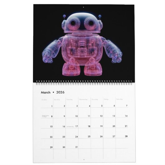 Translucent Robots Kalender (Mär 2026)
