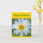 "TRANSLUCENT WHITE BLUME MIT GOLD CENTER" KARTE (Gelbe Blume)