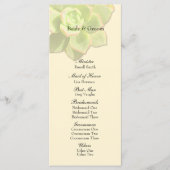 Transluzente Cremes Hochzeitsprogramm Programm (Vorderseite)