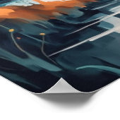 Transluzente Marshscape: futuristische Aquarellsch Poster (Ecke)