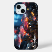 Transluzente orange fluoreszierende Blume - Case-Mate iPhone Hülle (Rückseite)