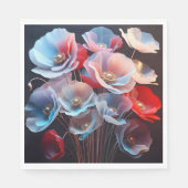 Transluzente Pflaumen auf schwarz Serviette (Vorderseite)