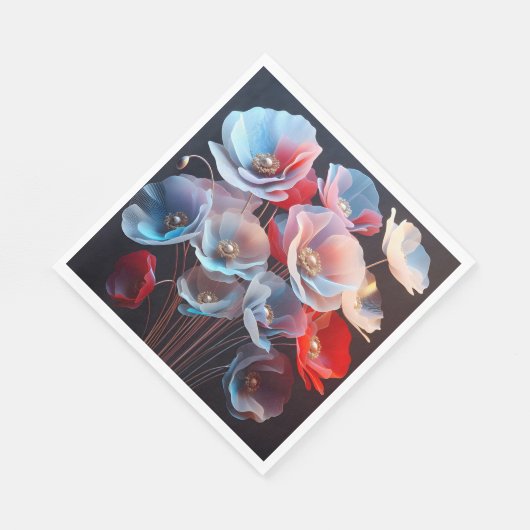 Transluzente Pflaumen auf schwarz Serviette (Ecke)