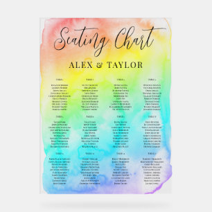 Transluzente Rainbow Ombre LGBTQ Seekarte Acrylschild