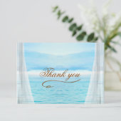 Transluzente weiße Vorhänge Ozeanwolken vielen Dan Dankeskarte (Stehend Vorderseite)