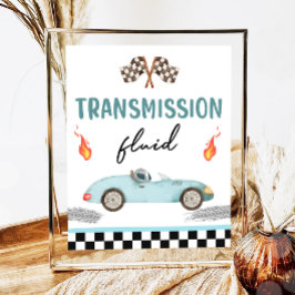Transmission Fluid Race Car zwei schnelle Geburtst Poster