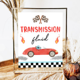 Transmission Fluid Race Car zwei schnelle Geburtst Poster
