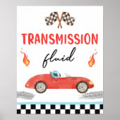 Transmission Fluid Race Car zwei schnelle Geburtst Poster (Vorne)