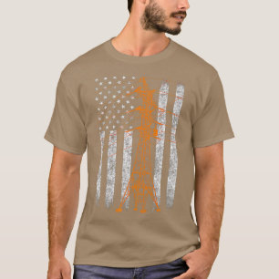 Transmission Tower American Flag Lineman Premium T-Shirt