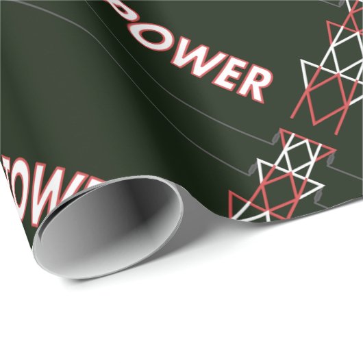 Transmission Tower and Power Line Muster Geschenkpapier (Rolleneckpunkt)