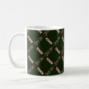 Transmission Tower and Power Line Pattern Kaffee M Kaffeetasse