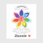 Transmutation and Learning Positive Affirmation Aufkleber (Blatt)