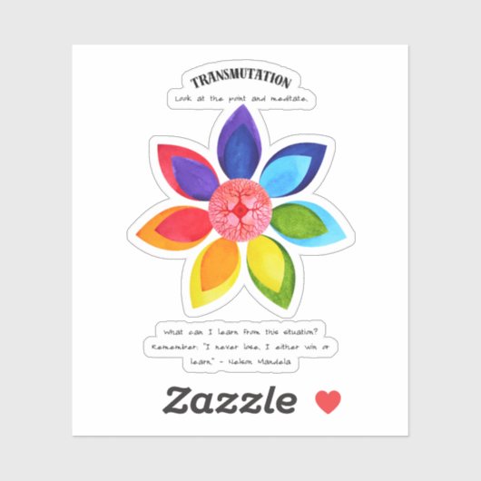 Transmutation and Learning Positive Affirmation Aufkleber (Blatt)