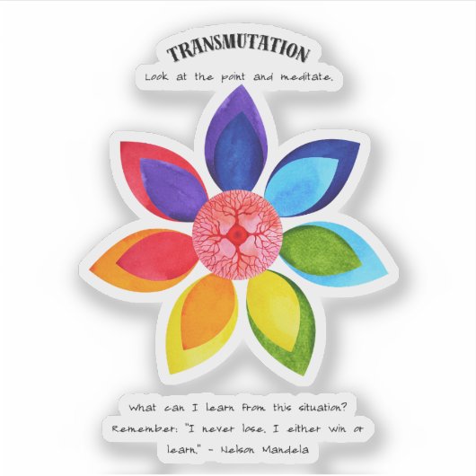Transmutation and Learning Positive Affirmation Aufkleber (Vorderseite)