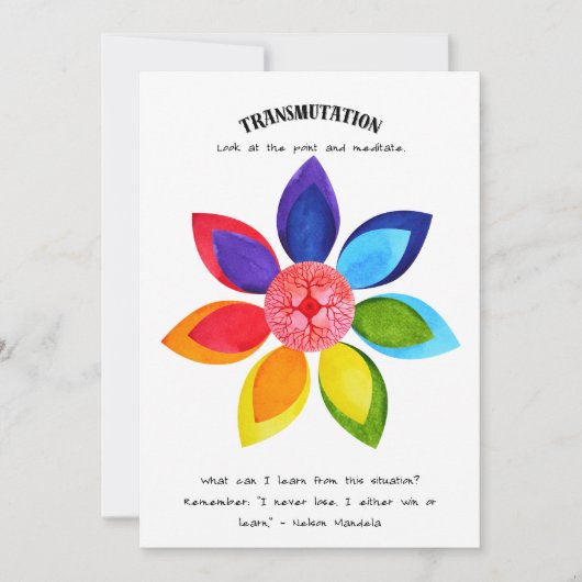 Transmutation and Learning Positive Affirmation Feiertagskarte (Vorderseite)