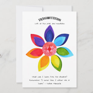 Transmutation and Learning Positive Affirmation Feiertagskarte