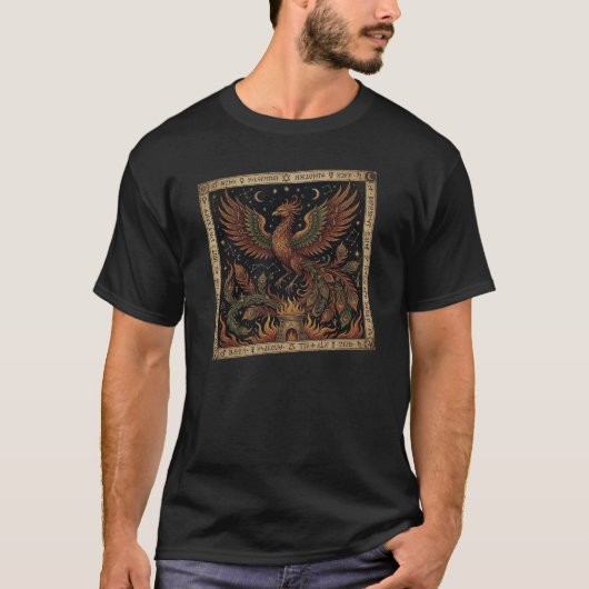 Transmutationaler Alchemistischer Phönix T-Shirt (Vorderseite)