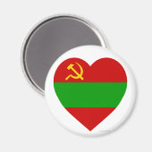 Transnistria Flag Herz Magnet (Vorderseite/Rückseite)