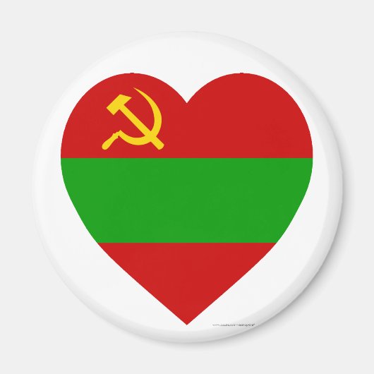Transnistria Flag Herz Magnet (Vorne)