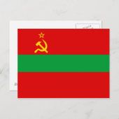 Transnistria-Flagge Postkarte (Vorne/Hinten)