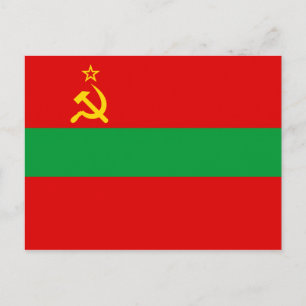Transnistria-Flagge Postkarte