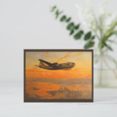 Transocean Airlines Postkarte (Stehend Vorderseite)