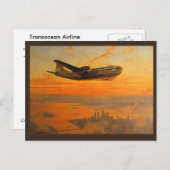Transocean Airlines Postkarte (Vorne/Hinten)