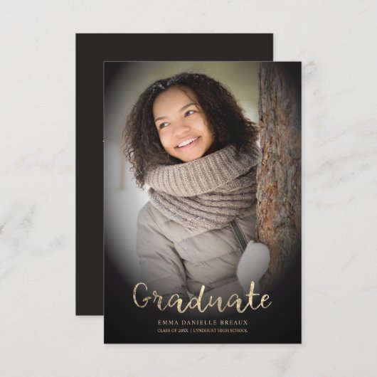 Transparency Abschluss Foto Script Calligraphy (Vorne/Hinten)