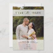 Transparency Cut Paper Effect Photo Script Wedding Save The Date (Vorderseite)