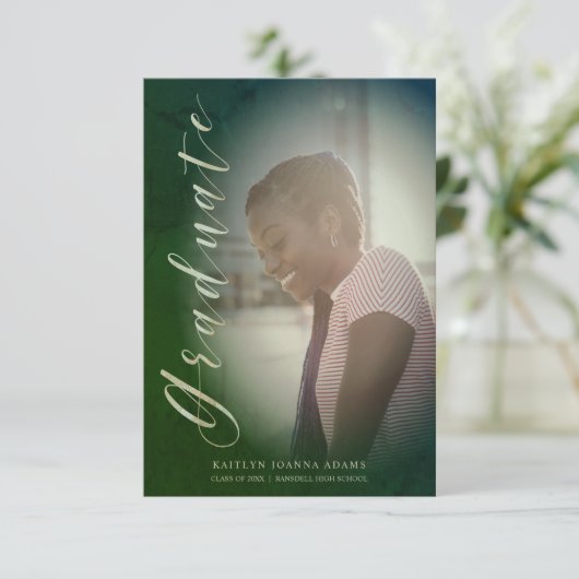 Transparency Graduate Foto Script Calligraphy (Stehend Vorderseite)