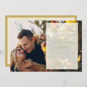 Transparency Overlay Photo Merry Xmas Save The Date (Vorne/Hinten)