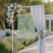 Transparent Acrylic Green Wedding Welcome Sign Acrylschild