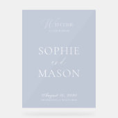 Transparent Acrylic Wedding Welcome Sign Acrylschild (Vorderseite)