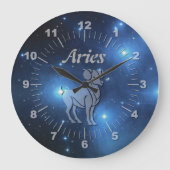 Transparent Aries Große Wanduhr (Vorderseite)