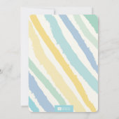 Transparent Blue 'HELLO' Typografie Foto Birth Ankündigung (Rückseite)