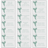 Transparent Bow Wedding Guest Address Labels (Vorderseite)