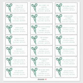 Transparent Bow Wedding Guest Address Labels (Blatt)