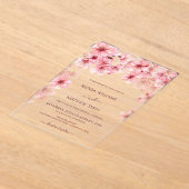  Transparent Cherry Blossom Wedding Acryleinladungen (Ablage )