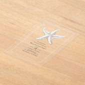 Transparent Coastal Chic Beach Club Birthday Party Acryleinladungen (Ablage )