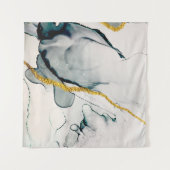 Transparent creativity. Abstract artwork. Trendy w Wandteppich (Vorderseite (Horizontal))