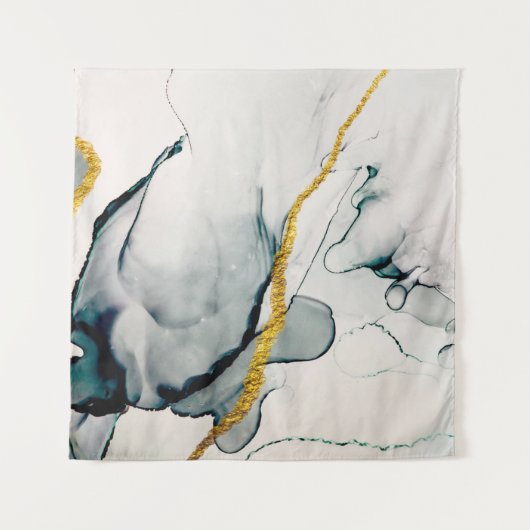 Transparent creativity. Abstract artwork. Trendy w Wandteppich (Vorderseite)