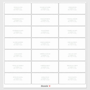 Transparent dunkle Salbeigrüne Gastadresse Aufkleber