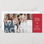 Transparent Frohe Weihnachten in Red Foto Card (Vorne/Hinten)