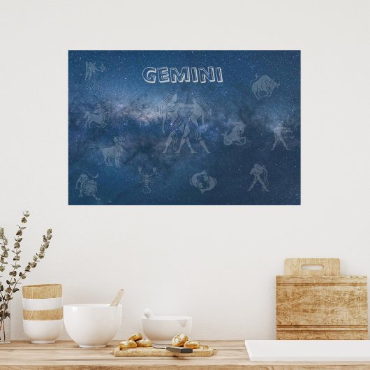 Transparent Gemini Poster (Küche)