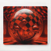 Transparent Glass Spheres and Checkerboard Floor Mousepad (Vorne)