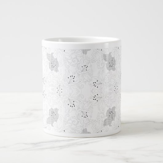 Transparent Grid Overlay – Editable PNG Texture Jumbo-Tasse (Vorderseite)